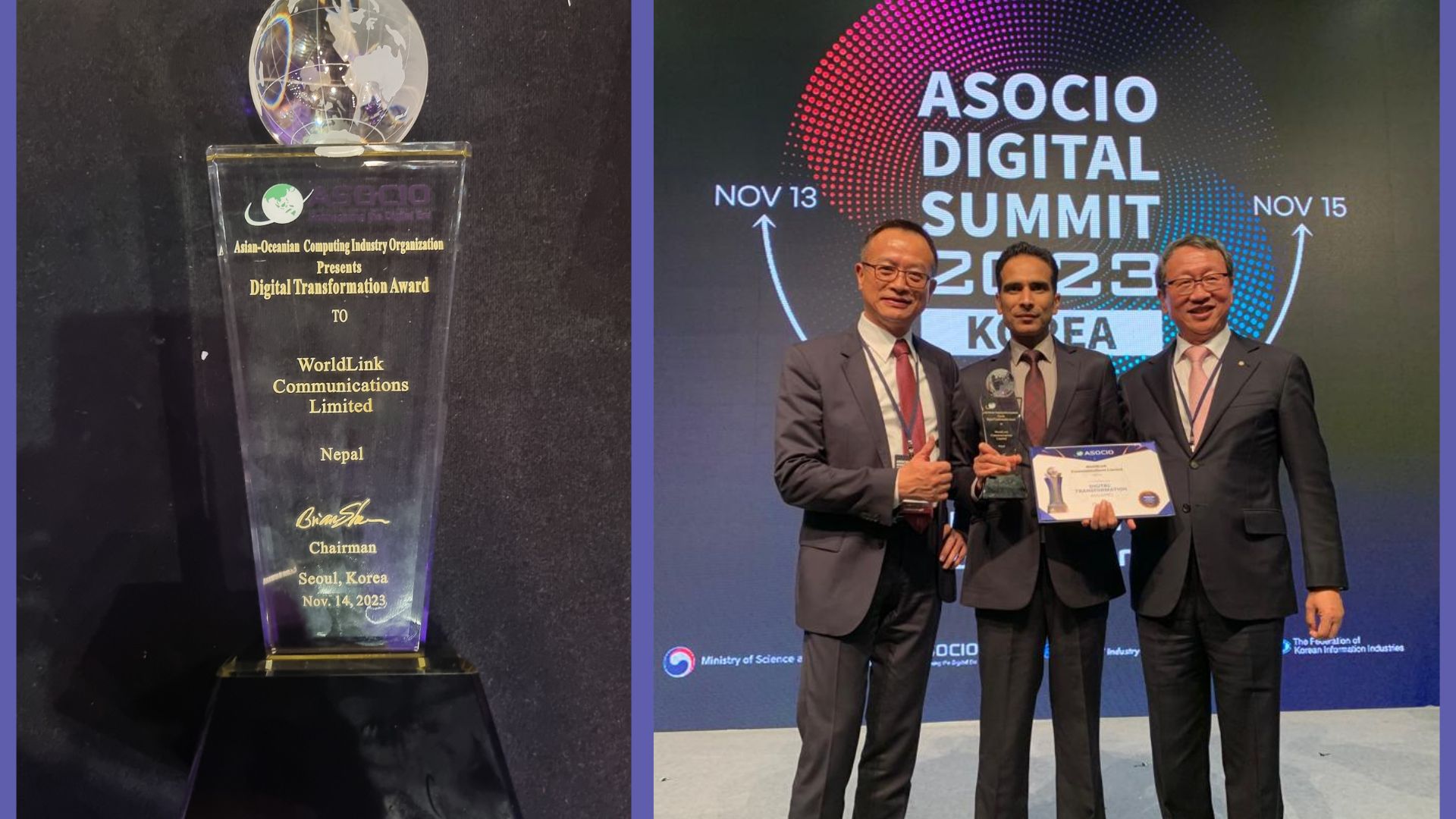 International level ‘Digital Transformation Award’ to Worldlink